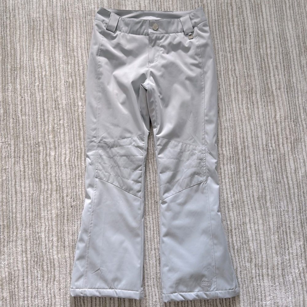 Nils Women’s Ski Pants Slim Fit Size 6 Petite Gray/ Silver Waterproof Breathable